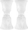 Skelang 4 Pcs Alabaster Glass Shade, Bell Shape Globe Replacement, Light Shade 40mm Fitter for Chandelier, Ceiling Fan,Wall Sconces