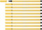 STABILO - Premium-Filzstift - Pen 68-10er Pack - hellgelb