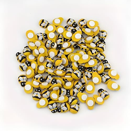 JOY STORE 50 Stück selbstklebende Bienen in verschiedenen Größen. Dekorative Hochzeitsgeschenke (4 Größen)