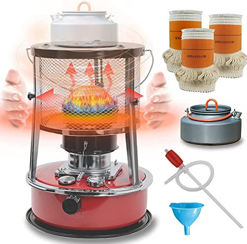 Portable Petroleum Stove for Indoors Petroleum Heater Petroleum Heater, Mobile No Electricity, Indoor, Camping Heater and Cooking, Efficient Petroleum Oven with 3 Wicks