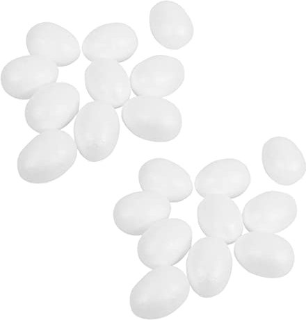 KVSERT 20x Styropor Eier 6cm weiß Osterei Ei zum oder Aufkleben