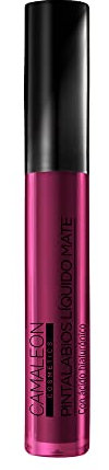 Camaleon Cosmetics - Pintalabios líquido mate - Tono morado ciruela - Permanente 16h - Vegano