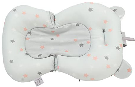 Cojín de Baño para Recién Nacidos de 0 A 12 Meses, Flotante Alfombrilla de Baño para Recién Nacidos Cojín para El Asiento de La Bañera del Bebé, Plegable Baño Cama Ducha Alfombra (Estrellas celestes)
