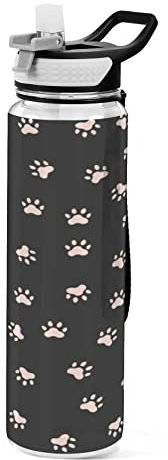 Fustylead Bouteille d'eau en Tritan Bidon Plastique 1L avec paille et couvercles, réutilisable, sans BPA, pour le sport, la gym, le camping, la randonnée, les voyages