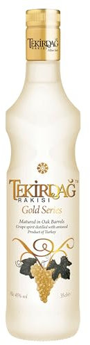 Tekirdag Rakısı Gold Series 35cl │45% ABV, Distilled from 100% Fresh Grapes│Aged in Oak Barrels│ Signature Golden Hue with Aniseed Flavour | Award-Winning Spirit | Made in Türkiye