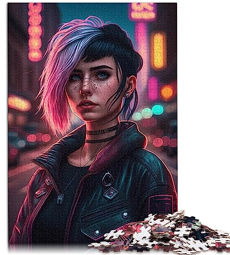 Puzzle Rock Emo Girl 1000-teiliges Puzzle für Erwachsene und Kinder ab 12 Jahren. Papppuzzles. Tolles Geschenk für Erwachsene. Größe: 26 x 38 cm