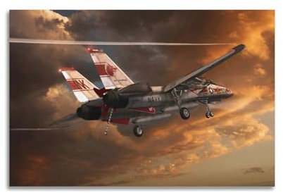 HAYZE Poster mit Militärflugzeugen F-14 Tomcat Fighter, dekorative Leinwand, Wand- und Kunstposter, Gemälde, 50 x 75 cm