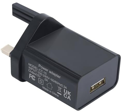 Ultimate PowerHub: High-Speed 5V 2A UK 3 Pin USB Power Adapter with Universal Compatibility and Smart Charging Technology for Tablet PC Ebook Reader, USB Fan, Mirror Lights
