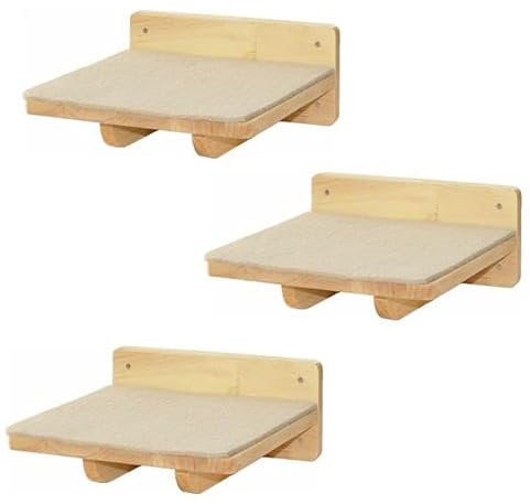 nanook Kletterwand Katzen - Katzentreppen 3er-Set - Katzentreppe Wandkratzbaum - Katzentreppe zum Klettern Größe XL