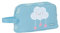 Safta PREESCOLAR NUBE - Porta Desayunos Termo, Tejido Reciclable, Portatodo, Calidad y Máxima Resistencia, Porta Comida, Recreo, 21.5x6.5x12 cm, Color Azul Pastel