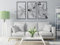 VAILLA ® 3er set Blumen Wanddeko, Blume Wanddekoration aus Holz, Wandbilder Home Dekoration, 3D Wall Art, Große Wand Deko, Bilder für Schlafzimmer, Wohnzimmer und Küche (Blumen 18)