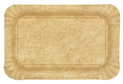 Monouso | 50 Bandejas de Cartón, 12 x 19cm, 295g/m² | Bandejas para Pastelería, Color Kraft, Presentación, Repostería