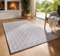 Kurzflor Boho Skandi Polyester Teppich in 3D Optik waschbar, pflegeleicht und robust ideal fürs Wohnzimmer, Schlafzimmer und Kinderzimmer auch als Badematte Grau karos kariert 200x290 cm