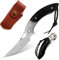 BFYLIN Damast Taschenmesser Klappmesser, VG10 Damaststahl Outdoor Taschenmesser, Damastmesser Holzgriff Messer Mit Lederscheide für Camping Outdoor Fishing Survival Messer (C)