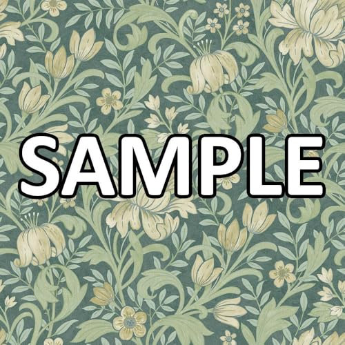 World of Wallpaper Marian Soft Tone, Matte Finish Floral Themed Arts and Crafts Inspired Wallpaper Sample for Living Room, Bedroom, Hallways, Feature Walls - Green 204104 Sample