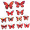 VICASKY 120 Stk 3D-Schmetterling Wandtattoo Schmetterling 3D Libelle-Wand-Dekor wandsticker schmetterlinge room decoration Wohnkultur Aufkleber schmetterling dekor Schmetterling-Wand-Dekor