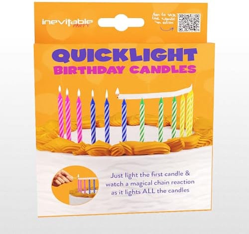 12 Stück Quicklight Geburtstagskerzen | Geburtstagskerzen mit zauberhafter Kettenreaktion
