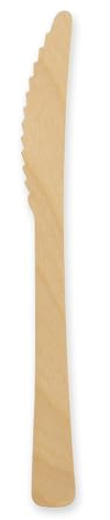 FRANZ MENSCH 1000 Stück Byò Byò Messer Ecowood | Holz, Box, nature, L: 16 cm, Einwegmesser aus Birkenholz, Einweg Holzmesser, Einwegbesteck, Holzbesteck, Einwegmesser, Holzmesser