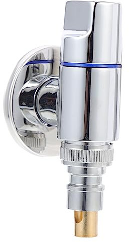 OSALADI Küchenabsperrventil 1/2 Zoll Aus Edelstahl Bleifrei Keramisches Vierteldreh Ventil Kleiner Wasserhahn Für Waschmaschine Und Spülbecken Rostfrei Mit Langem Schraubengewinde Badezimmerzubehör