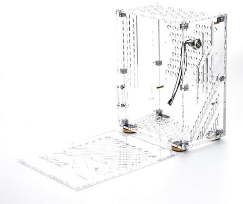 Mini ITX Gaming PC Case, Caja de Computadora Compacta de Shell Plexiglass, Disipación de Calor 360 ° para Componentes de la Computadora Mini ITX Placa Base, Fuente de
