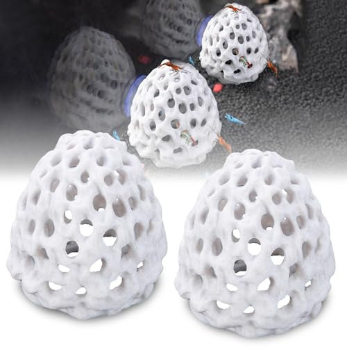 2 Stück Garnelenhaus Aquarium Versteck, 7 x 8 cm Garnelenhaus Aquarium, Simulation Poröser Korallenstein Cave Dekoration, Garnelenbeckenzubehör Dekoration, Multifunktionale Ornamente für fishbowl