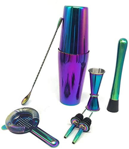 Shaker à Cocktail en Acier Inoxydable 304 et cuivre pour Barman, kit de 8 pièces, Taille : Style 4, Une Couleur, Style 4, Une Couleur