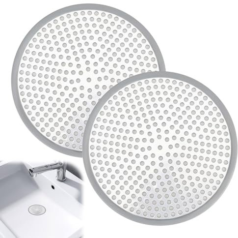 Colador de desagüe para ducha, acero y silicona, paquete de 2