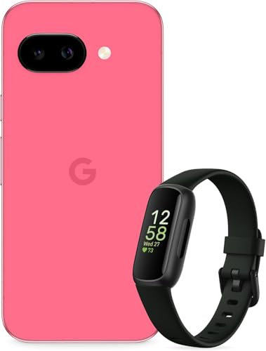 Google Pixel 9a – Smartphone Android Libre con cámara con IA, batería para Todo el día y potentes Funciones de Seguridad – Rosa peonía, 128GB + Fitbit Inspire 3