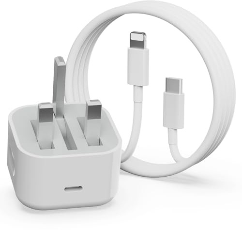 iPhone Fast Charger, 20W i Phone USB C Fast Charger Plug with 2M i-Phone USB-C Fast Charging Cable Compatible with iPhone 14/14 Plus/14 Pro/14 Pro Max/13/12/11/X/XR/SE/8/7/iPad/AirPods, USBC Wall Plug