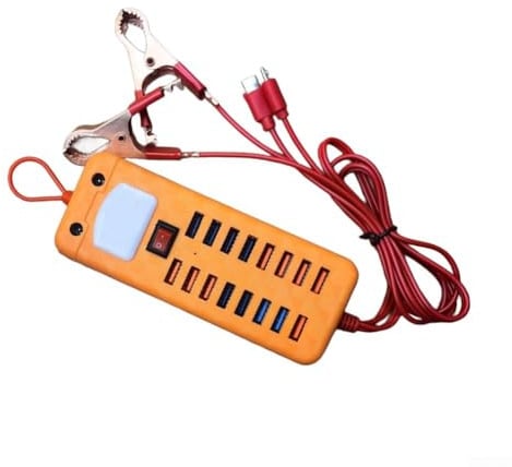 USB Netzteil mit 16 Anschlüssen für Autobatterie 12-24V Systeme