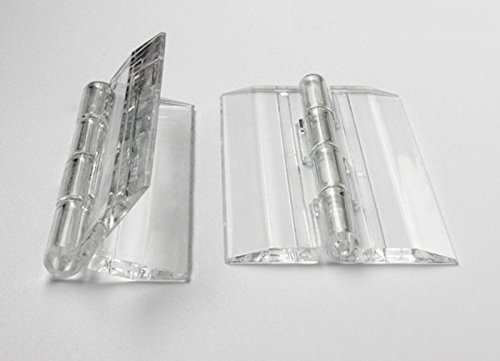 Acryl-Scharniere 25 x 33 mm, PMMA Plexiglas transparente faltbare Scharniere, für Möbel, Zubehör von Meya, 50/Charge