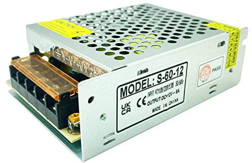 LianShi 12V 5A 60w Alimentazione a commutazione Con protezione da cortocircuito e sovraccarico trasformatore Per l'automazione industriale Luci LED CCTV Monitoraggio stampanti 3D AC220V a DC12V