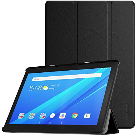 MoKo Case for Lenovo Tab M10 (TB-X505F/TB-X505L/TB-X605F/X605L) 10.1, Lenovo Tab M10/M10 HD, Ultra Compact Protection Slim Lightweight Smart Shell Stand Cover Case fit Lenovo Tab M10 - Black