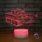 YTDZLTD Optische Täuschung 3D Panzer Nacht Licht 16 Farben Andern Sich Fernbedienung USB-Strom Touch Schalter Dekor Lampe LED Lampe Tisch Kinder Geburtstag Weihnachten Geschenk