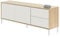 Habitdesign Modulo TV 2 ante e 2 cassetti, mobile TV, modello Brooklyn, finitura in rovere canadese e bianco Artik, dimensioni: 130 cm (larghezza) x 47 cm (altezza) x 41 cm (profondità)