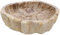GURU SHOP Massives Fossiles Holz Aufsatz-Waschbecken, Waschschale, Naturstein Handwaschbecken - Modell 12, Beige, 14x56x40 cm, Waschtische & Waschbecken