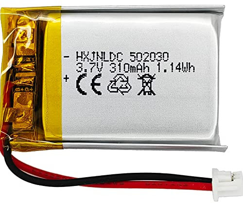 3.7V 310mah 502030 battery for VXI BlueParrott B250-XT Bluetooth Headset Battery Replacement dashcam Nextbase dash cam 402G 412GW 512G Cobra 840 Keychain cam 808 small camera C3,C11 16
