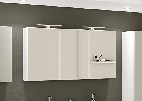 möbelando Spiegelschrank Badschrank Hängeschrank Wandschrank Badspiegel Schrank Garda III