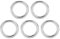 Alomejor 5pcs Runde Ringe Edelstahl Glatt Geschweißter O-Ring für Campinggürtel, Hundeleinen, Hardware(3 * 15mm)
