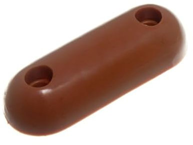 One Stop DIY 3 X Rubber Oval Toilet Seat Buffers Brown 60mm X 22mm X 12mm + Screws NEW