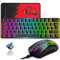 ZIYOU LANG T60 60% Mechanische Gaming-Tastatur Und -Maus [UK-Layout] – RGB-Beleuchtung, Typ C, Ergonomische Mini-Tastatur – 12000 DPI, USB-Wabenmaus, PC-Computer – Schwarz + Blauer Switch
