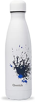 QWETCH Bouteille Isotherme SPRAY Personnalisée Gravée 500 ml (BLANC)