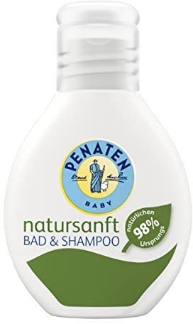 Penaten natursanft Bad & Shampoo parfümfreier Badezusatz & besonders sanftes Baby Shampoo mit Bio-Aloe Vera für sensible Babyhaut