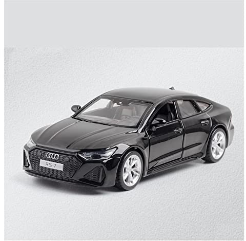 LANUVA 1/32 Für Audi RS7 Luxus-Diecast-Metall-Automodell Mit Sound-Licht-Simulations-Sportwagen (Color : Schwarz.)