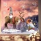 Wandtattoo Loft Fensterbilder Weihnachten Wichteln und Rentier – Wiederverwendbar – A4 Bogen – Weihnachstdeko Fenster Kinderzimmer, Weihnachtsbilder Fenster, Fensterbild Winter