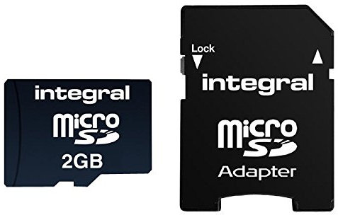Micro SD 2 Go avec adaptateur SD, cartes mémoire flash, cartes Micro SD, Qté 1 | INMSD2GV2