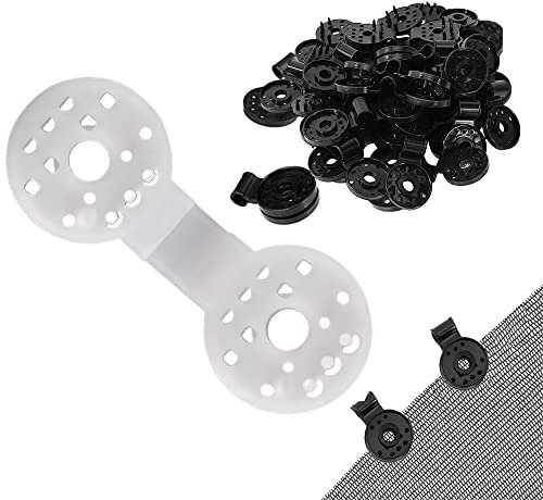 Clips De Fixation Des Filets D'ombrage,20 Pièces Clip De Fixation Pour Brise Vue,Clips De Fixation Traités Anti-UV,Clip Spécial Avec Œillet Pour Brise Vue,Filet,Clôture,D'ombrage (Blanc-20 Pièces)