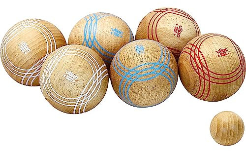 Vilac - Jeu de Pétanque Compet' - Jeu de Plein Air - Jeu d'Adresse et de Précision en Bois - Jeu d'Ambiance - 6 Boules Colorées - pour Enfants à Partir de 5 Ans