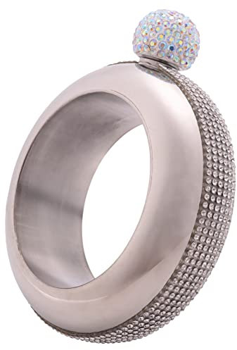 Jojomino Edelstahl Armband Flaschen Tragbare Whisky Flachmann Flagon Trink Flasche KüChe BehäLter, Silber