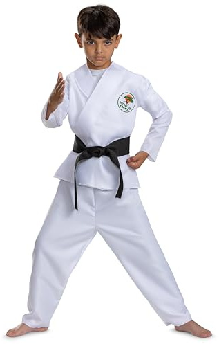 Disguise Cobra Kai Miyagi Do Kids Costume, Official Cobra Kai Costume Gi with Belt and Pants, Child Size (7-8)